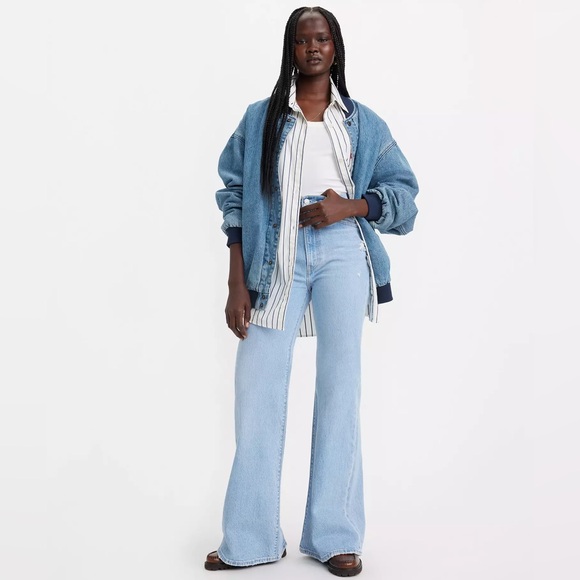 Levi's Denim - Levi's Premium Ribcage Bell Jeans Wide Leg Flare Size 30